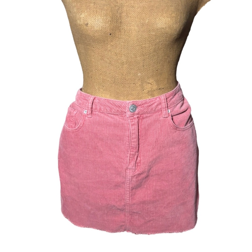 Forever 21 Pink Corduroy Mini Skirt Size L